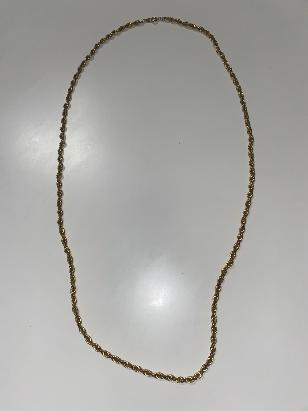 Vintage Gold Rope Chain Necklace